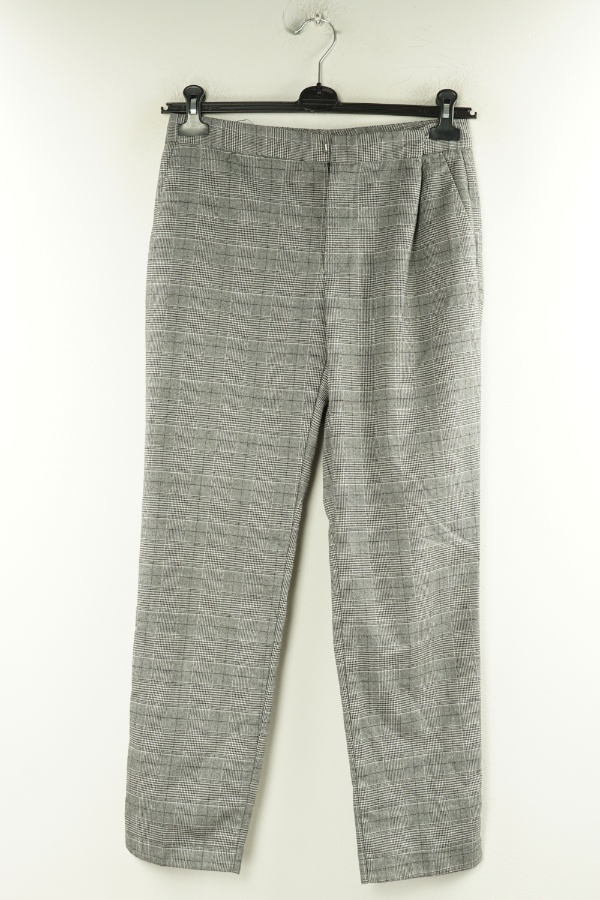 Spodnie materiałowe szare w kratkę, ZARA - ZARA zdjęcie 1
