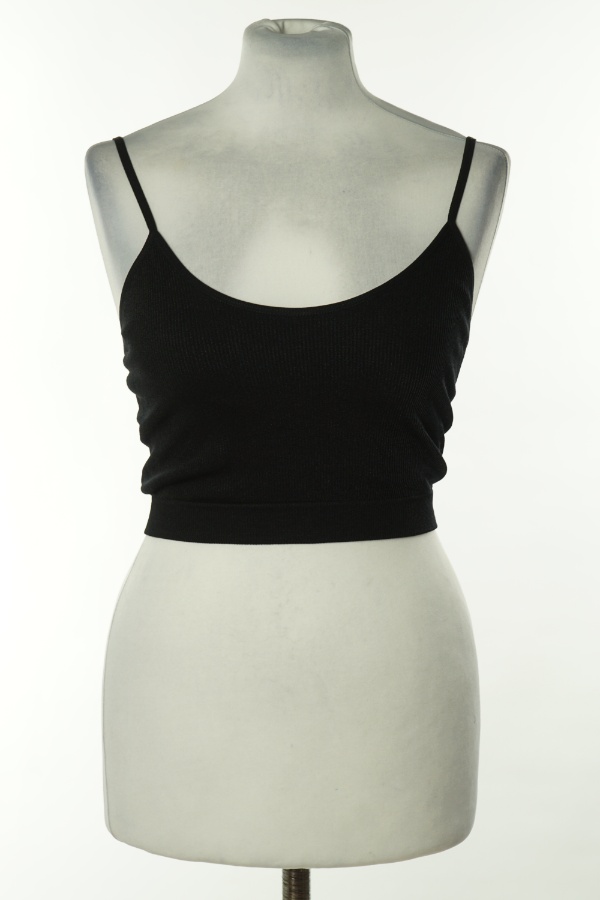 Top czarny prążkowany - PRIMARK zdjęcie 1