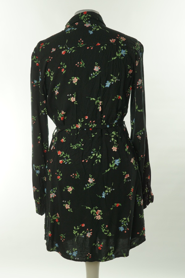 Sukienka czarna w kwiaty - H&M zdjęcie 2