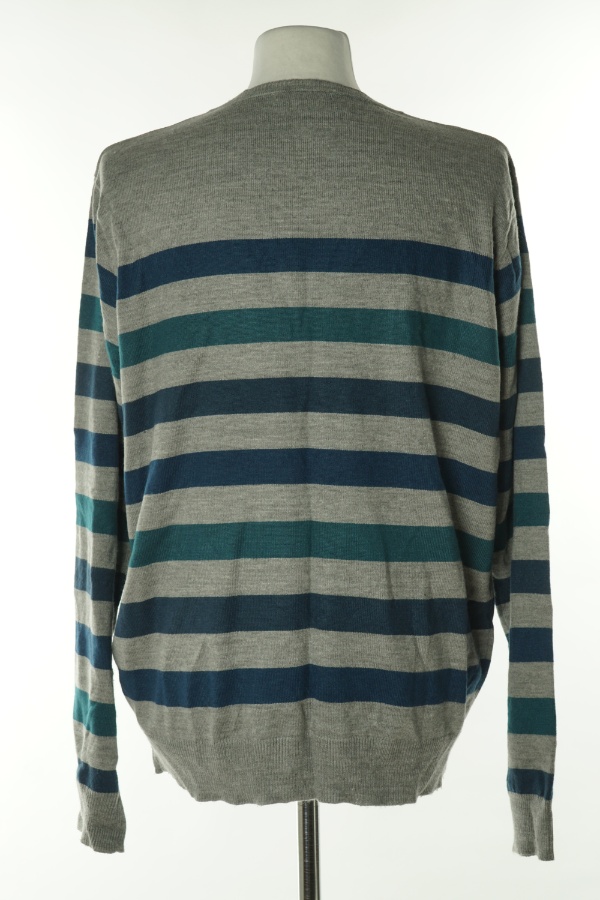 Sweter szary w niebieskie paski - CEDARWOOD STATE zdjęcie 2