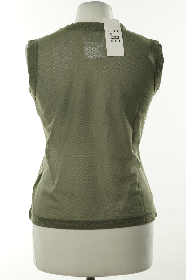 Bluzka siateczka khaki  - PURE zdjęcie 2