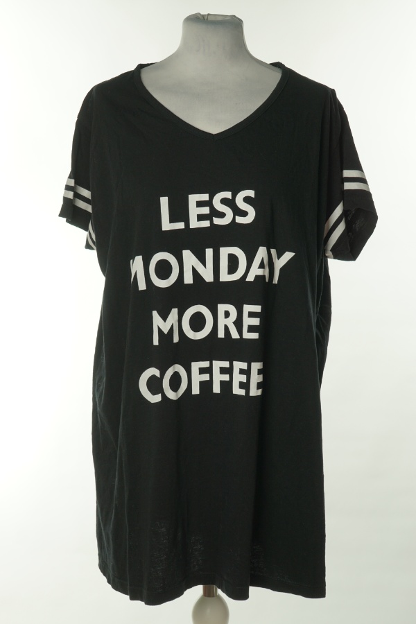 Koszulka piżamowa czarna z białym napisem - PRIMARK zdjęcie 1