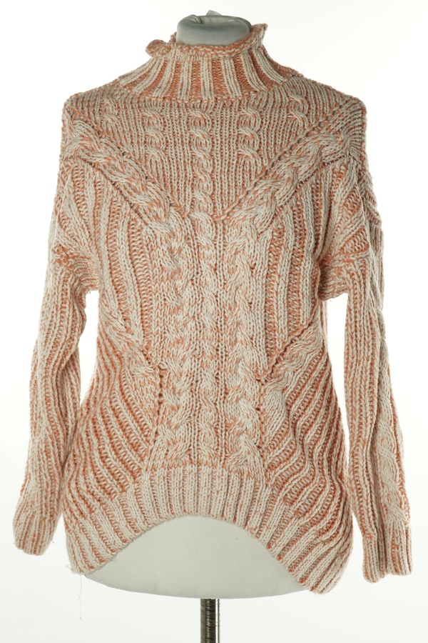 Sweter biało-brzoskwiniowy - URBAN BLISS zdjęcie 1