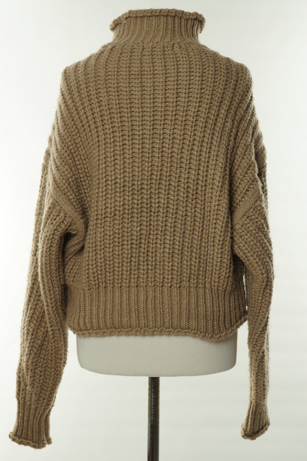 Sweter beżowy z wełną (5%) H&M - H&M zdjęcie 2