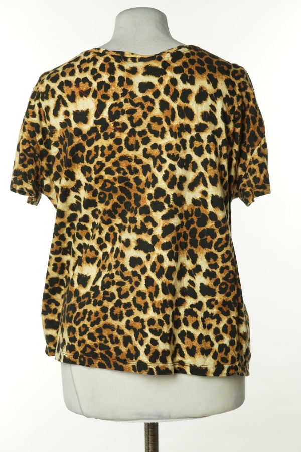 Koszulka beżowa w czarne cętki - 157 zdjęcie 2