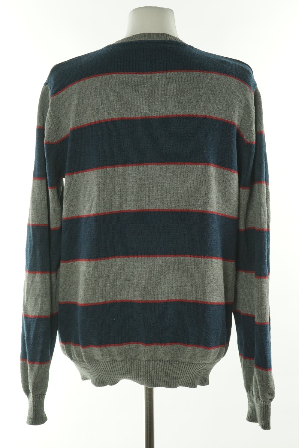 Sweter w granatowo - szare pasy - GANT zdjęcie 2