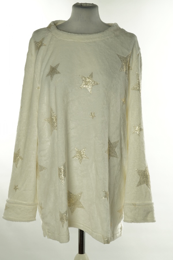 Bluzka biała w złote gwiazdki - COZEE zdjęcie 1