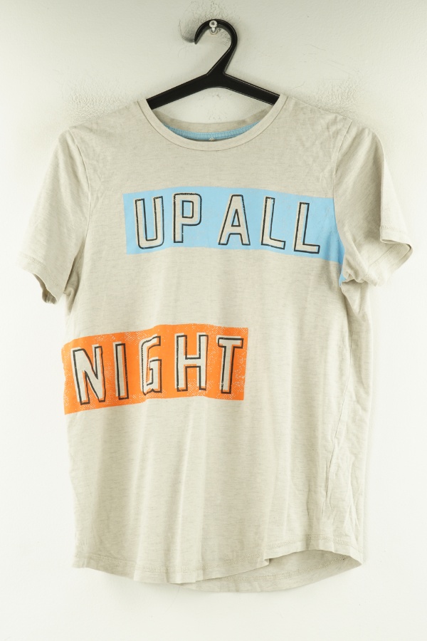 Koszulka szaro-niebieska napis - GEORGE zdjęcie 1