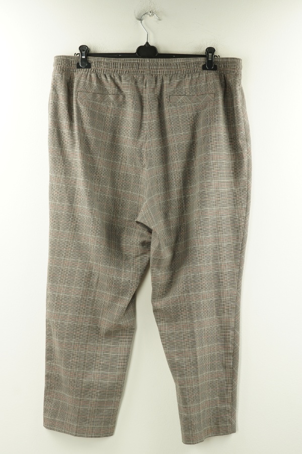 Spodnie materiałowe brązowe kraciaste - NEXT zdjęcie 2