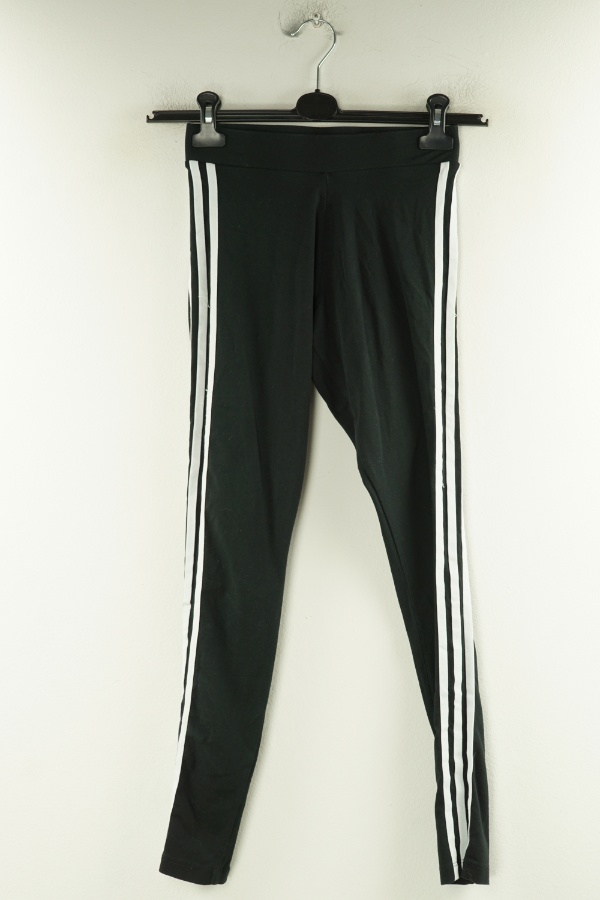 Legginsy czarne z białymi paskami - ADIDAS zdjęcie 1