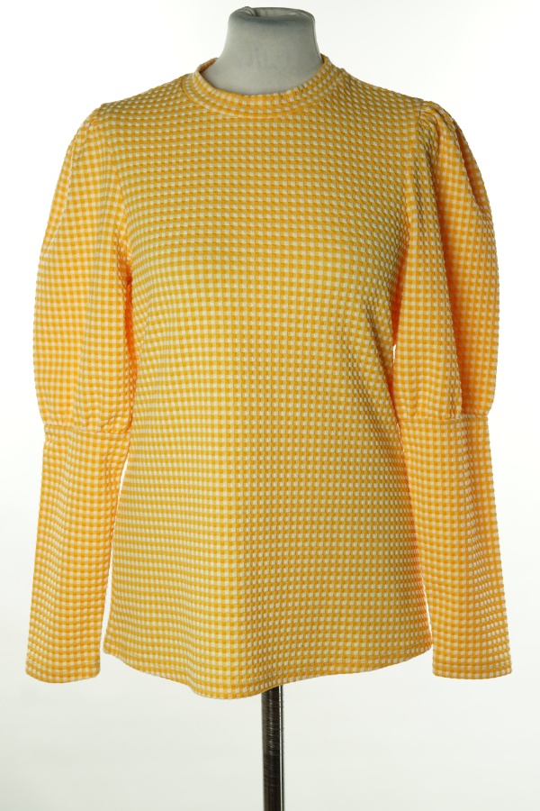 Bluzka żółta w białe kwadraty - SAVIDA zdjęcie 1