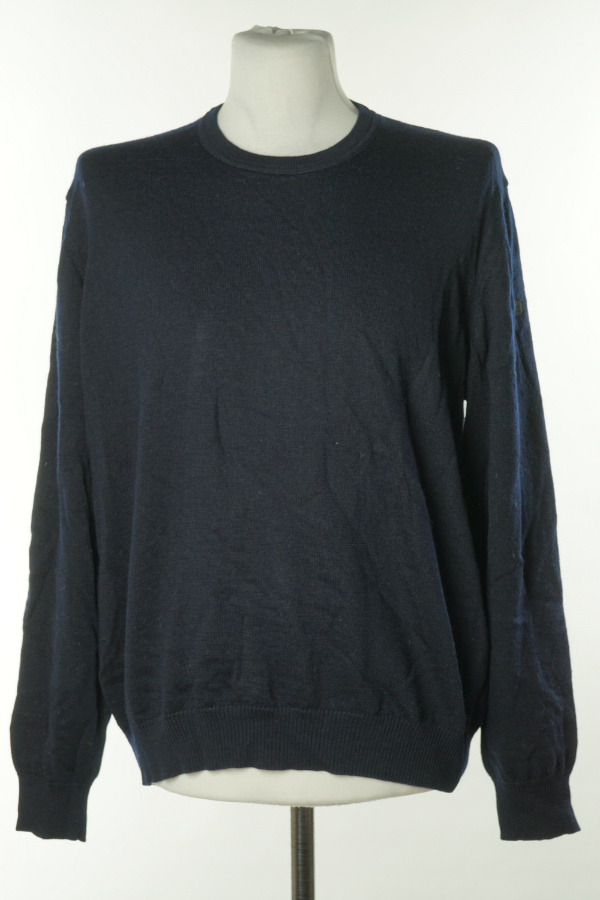 Sweter granatowy, 100% wełna - MARZ zdjęcie 1