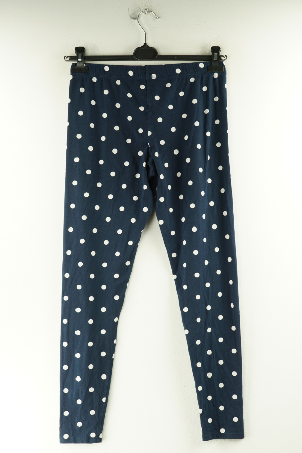 Legginsy granatowe w białe kropki  - F&F zdjęcie 2