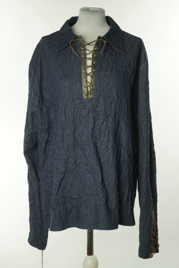 Bluzka granatowa a'la jeans - OSCARSSON zdjęcie 1