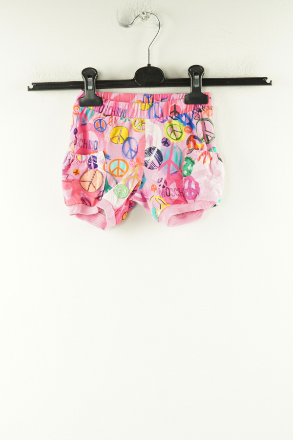 Krótkie spodenki różowe wzory Moschino - MOSCHINO zdjęcie 1