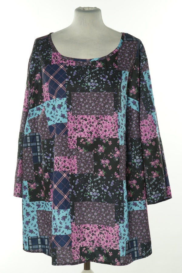 Bluzka granatowa w kwiatki - EMERY ROSE zdjęcie 1