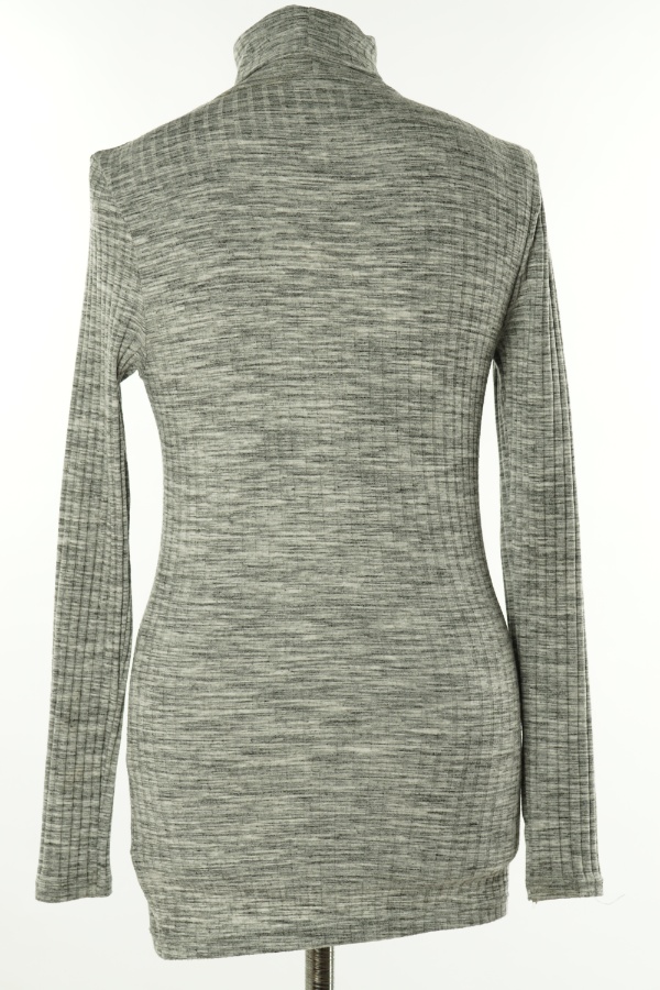 Bluzka szara melanż prążkowana - F&F zdjęcie 2