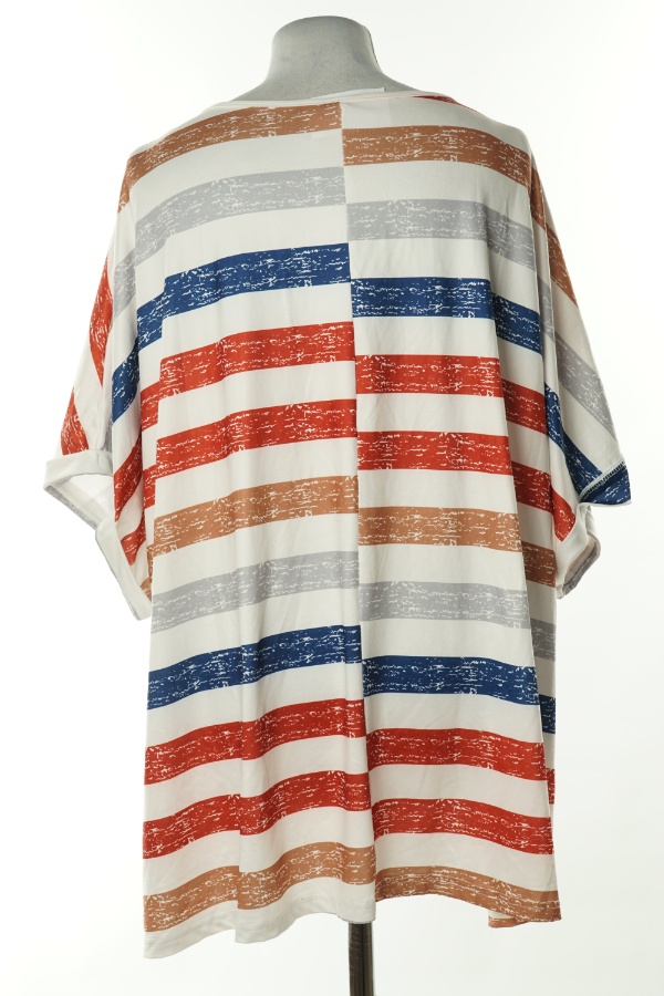 Koszulka biała w paski - SHEIN zdjęcie 2