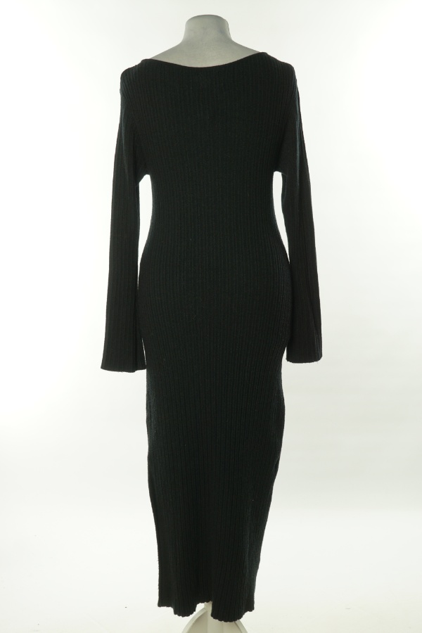 Sukienka czarna prążkowana sweterkowa, ASOS - ASOS zdjęcie 2