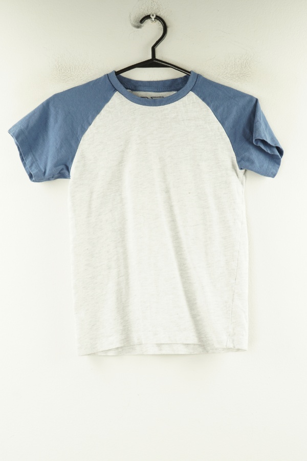 Koszulka szaro-niebieska - BRAK METKI Z NAZWĄ PRODUCENTA zdjęcie 1