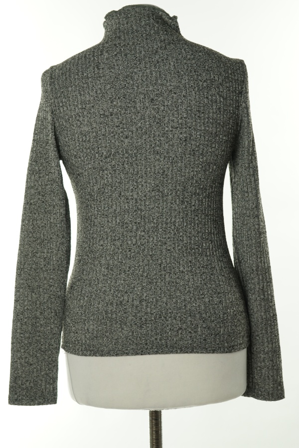 Bluzka szara prążkowana z wycięciem - SHEIN zdjęcie 2