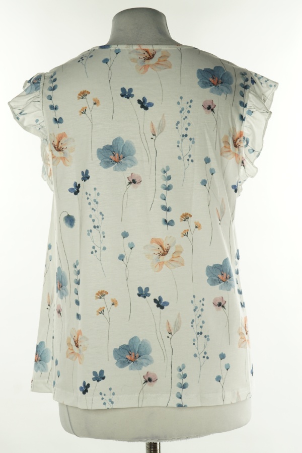 Koszulka biała w kwiaty - SHEIN zdjęcie 2