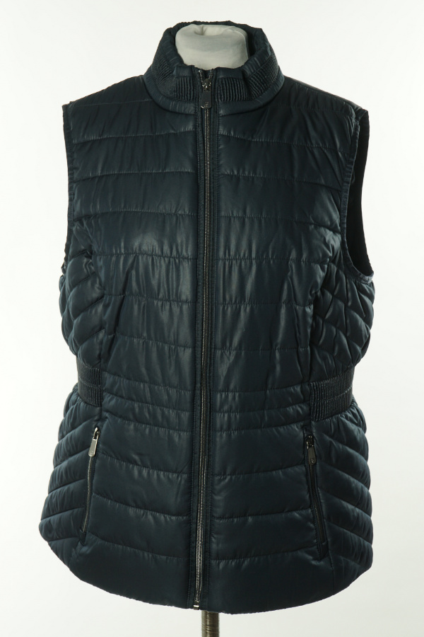 Bezrękawnik granatowy lekko pikowany - CANDA zdjęcie 1