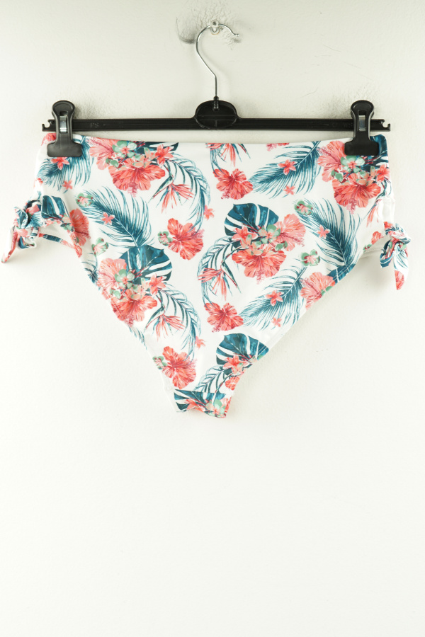 Dół od kostiumu kapielowego biały w różowe kwiatki - HUNKEMOLLER zdjęcie 2