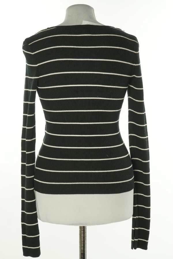 Bluzka czarna w białe paski, H&M - H&M zdjęcie 2