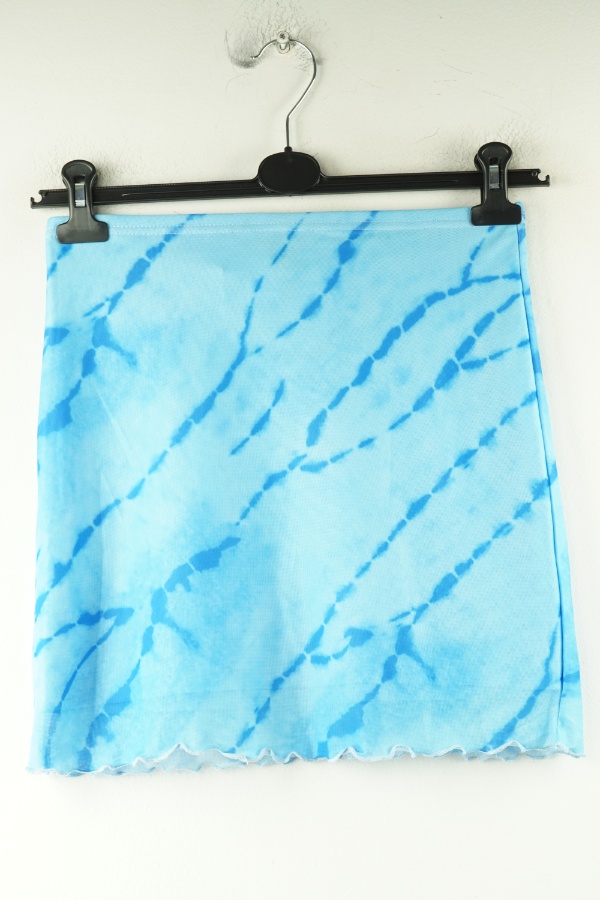 Spódnica niebieska z siateczką tie dye  - SHEIN zdjęcie 1