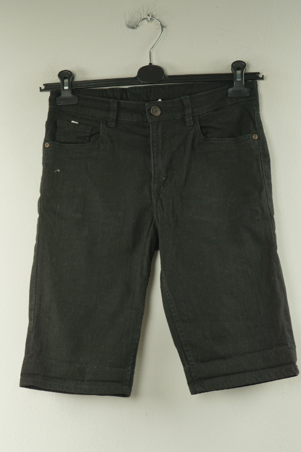 Krótkie spodenki czarne jeansowe H&M - H&M zdjęcie 1