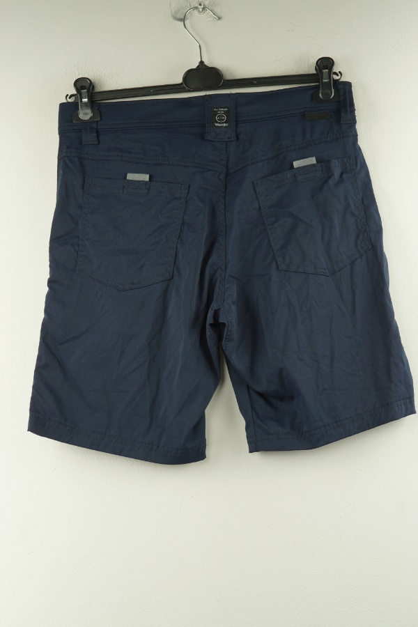 Krótkie spodenki granatowe materiałowe, WRANGLER - WRANGLER zdjęcie 2