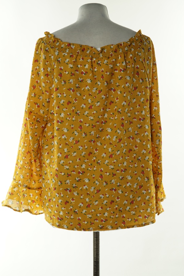Bluzka z wiązaniem żółta w kwiaty - YI YA YA zdjęcie 2