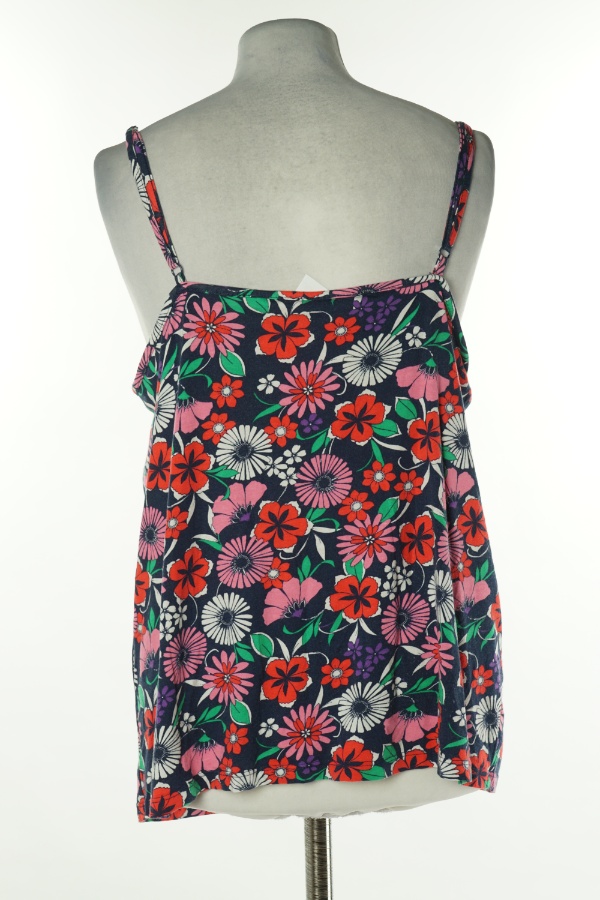 Koszulka granatowa w kwiaty - TU zdjęcie 2