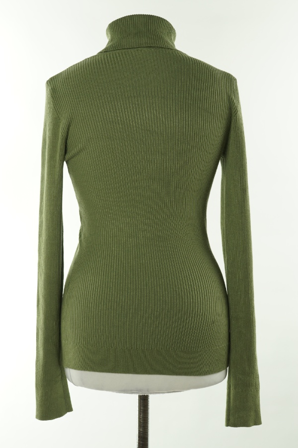 Sweter golf zielony - BRAK METKI Z NAZWĄ PRODUCENTA zdjęcie 2