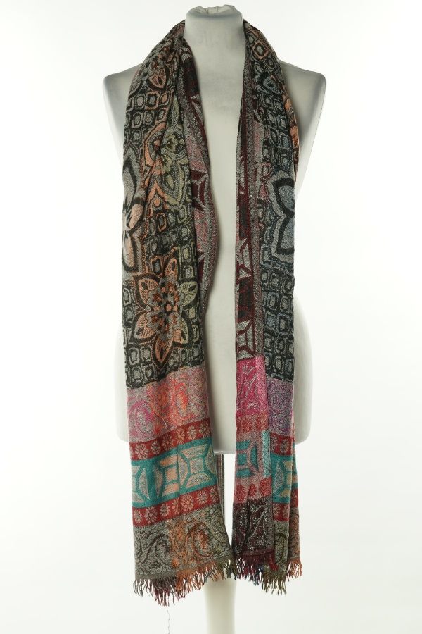 Szalik wielokolorowy wzorzysty - CODELLO zdjęcie 1