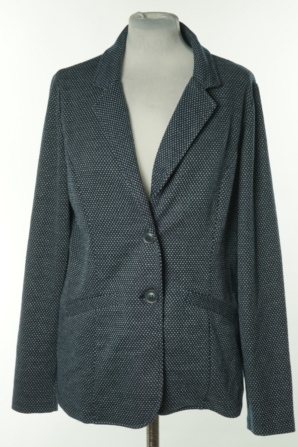 Marynarka dzianinowa granatowa w ciapki - TEA LANE zdjęcie 1