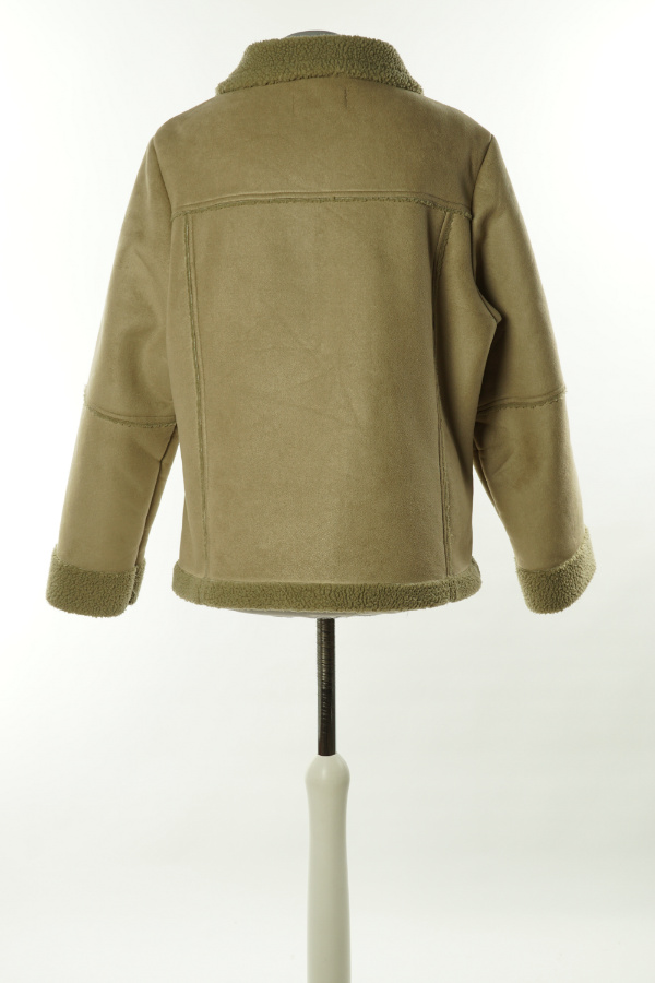 Kurtka kożuszek beżowa ocieplana barankiem - CHEROKEE zdjęcie 2