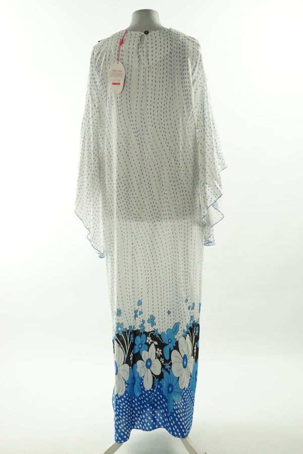 Sukienka biało-niebieska - CATTE STYLE zdjęcie 2