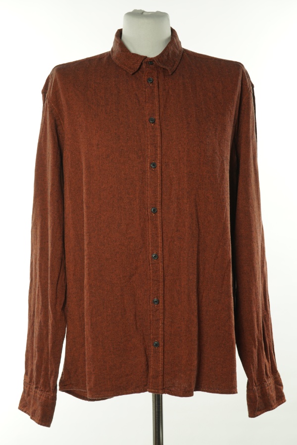 Koszula pomarańczowa w jodełkę - BLEND zdjęcie 1