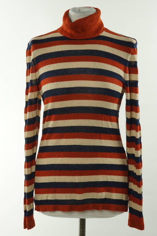 Sweter golf cienki w paski - ONLY zdjęcie 1
