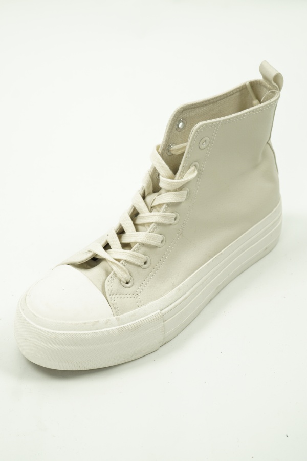 Trampki beżowe na platformie ekoskóra - PRIMARK zdjęcie 1