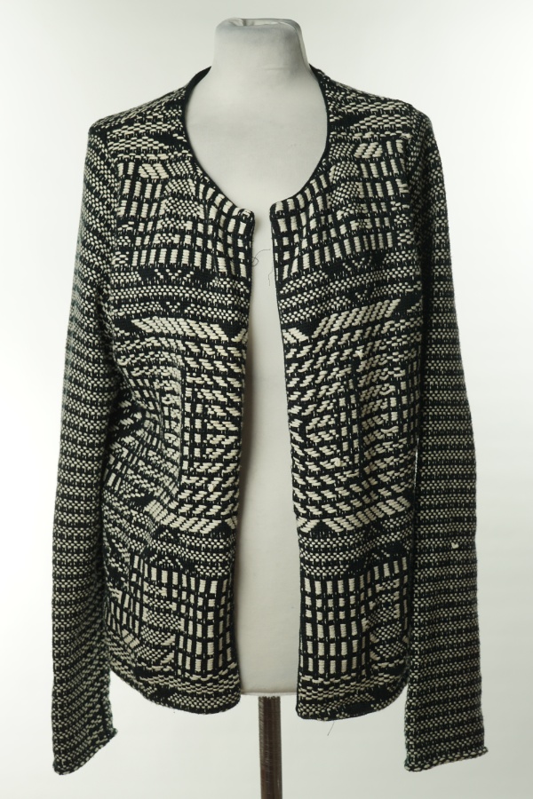 Narzutka sweterkowa czarno - biała H&M - H&M zdjęcie 1