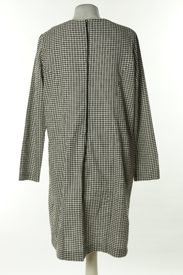 Sukienka biało-czarna w kratkę - BRAK METKI Z NAZWĄ PRODUCENTA zdjęcie 2