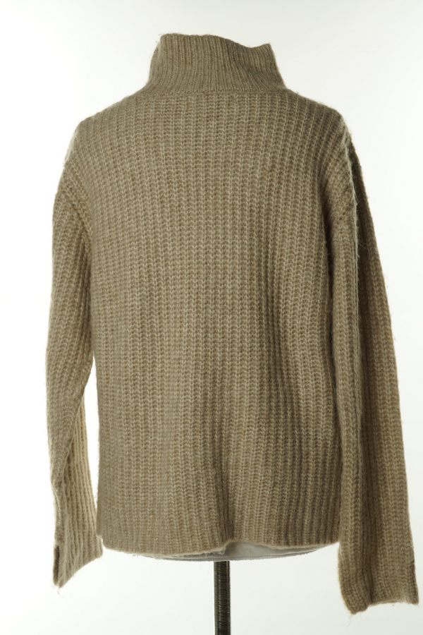 Sweter beżowy golf - SAMSA zdjęcie 2