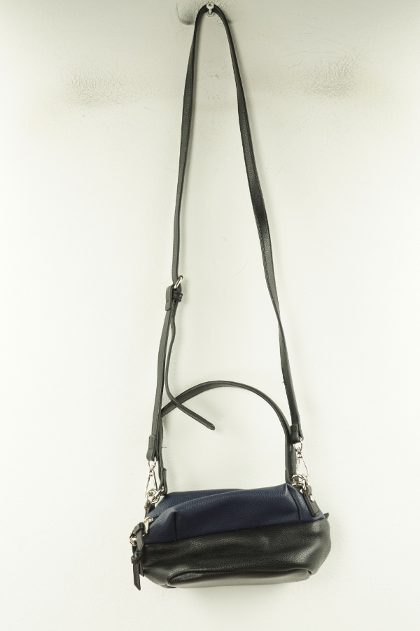 Torebka granatowo - czarna ekoskóra - DAVID JONES zdjęcie 2