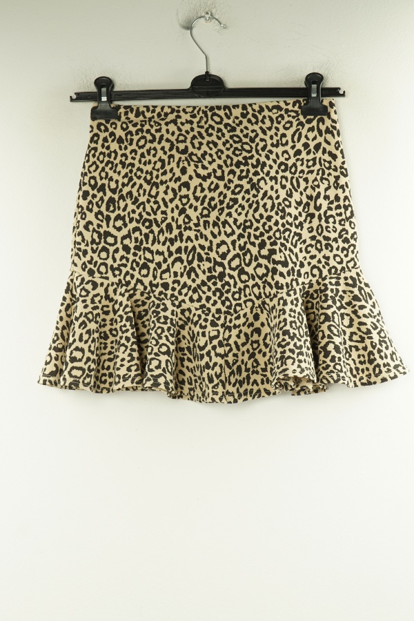 Spódnica beżowa w czarne cętki - NASTYGAL zdjęcie 2