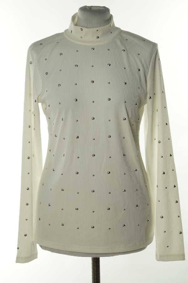 Bluzka biała z dżetami - SAVIDA zdjęcie 1