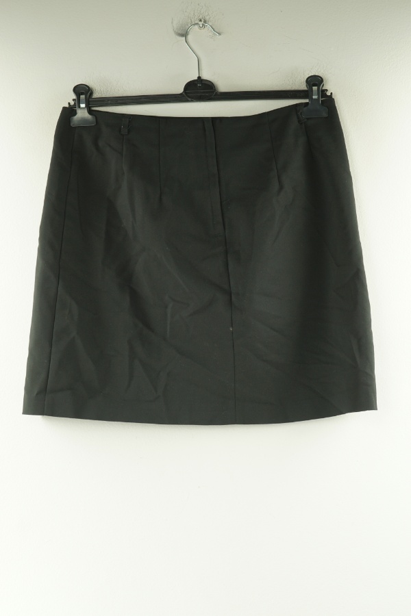 Spódnica czarna gładka materiałowa - H&M zdjęcie 2
