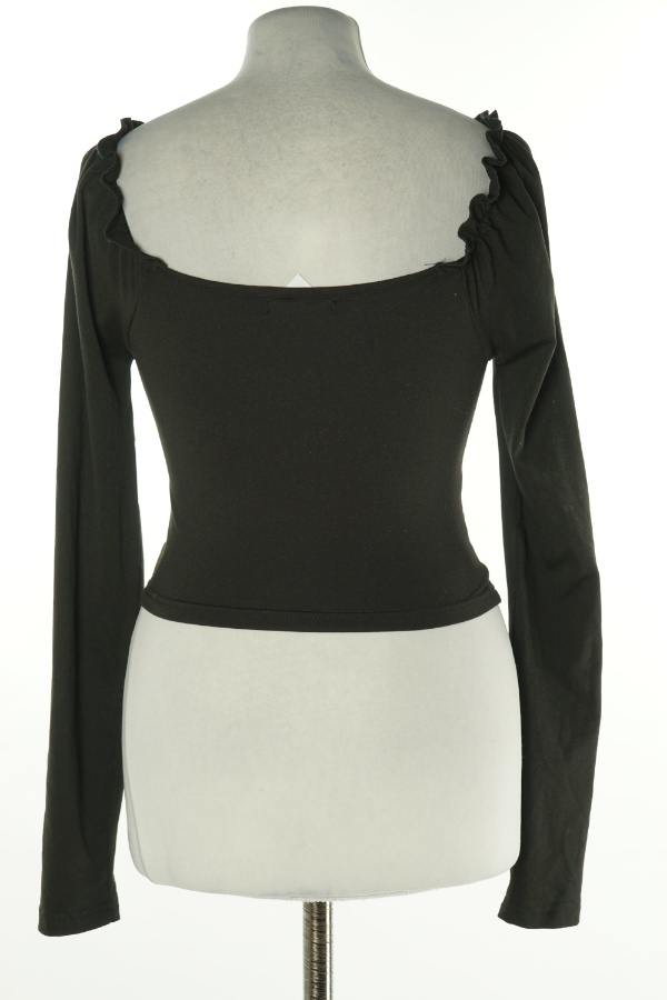 Top czarny drapowany - SHEIN zdjęcie 2